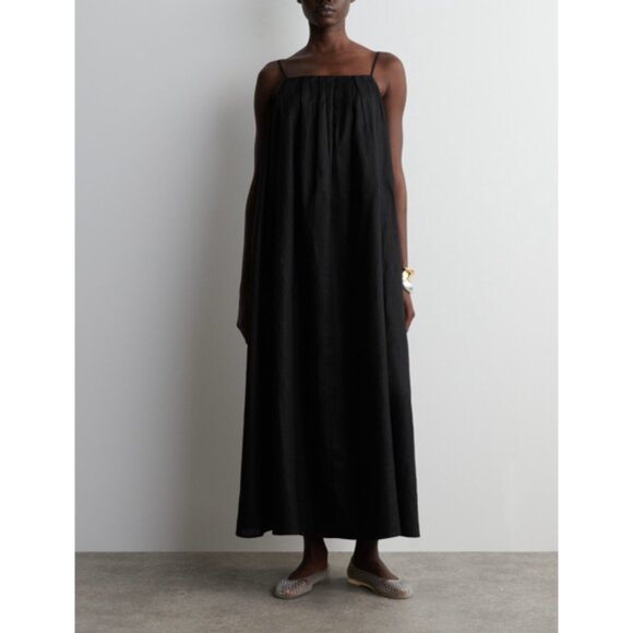 COS Pleated Linen Maxi Dress (Black) 2 - Picture 2 of 15